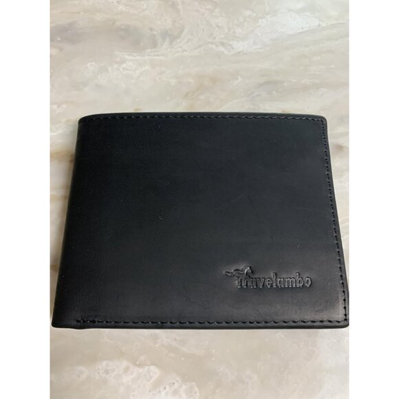 🆕Travelambo Men Craze Horse Black Genuine Leather Handmade Stylish Wallet - Picture 1 of 10